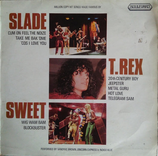 Various : Million Copy Hit Songs Made Famous By T. Rex, Slade And Sweet (LP, Comp)