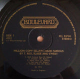 Various : Million Copy Hit Songs Made Famous By T. Rex, Slade And Sweet (LP, Comp)