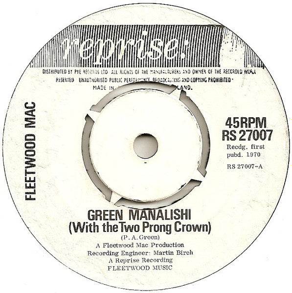 Buy Fleetwood Mac The Green Manalishi (With The Two Prong Crown