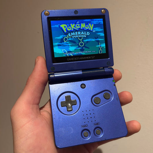 Cobalt Blue Game Advance SP (IPS Screen)