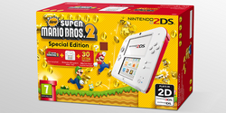 Boxed Mario Bros 2 White & Red 2DS Console