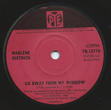 Marlene Dietrich : Go Away From My Window (7", Sol)