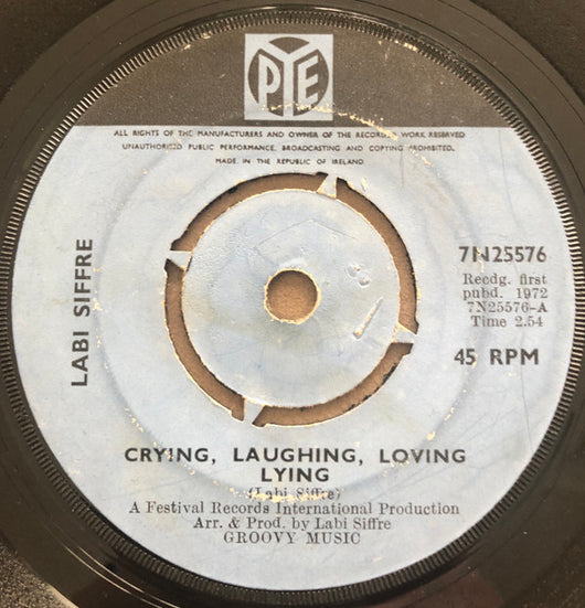 Labi Siffre : Crying, Laughing, Loving, Lying (7