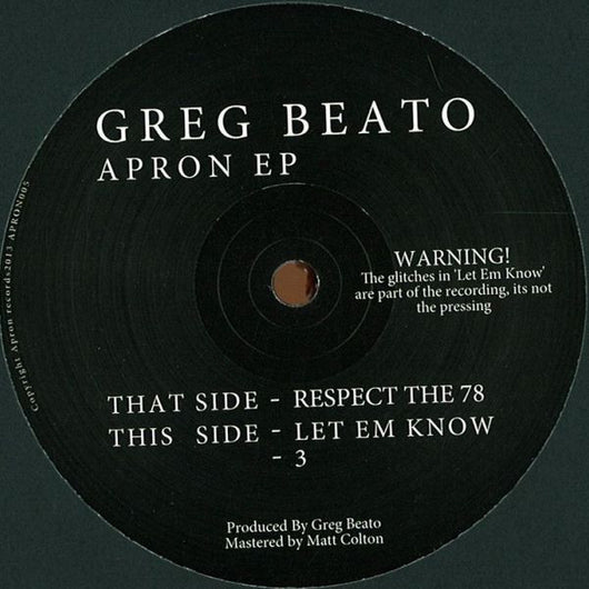 Greg Beato : Apron EP (12