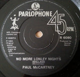 Paul McCartney : No More Lonely Nights (Ballad) / No More Lonely Nights (Playout Version) (7", Single, Sol)
