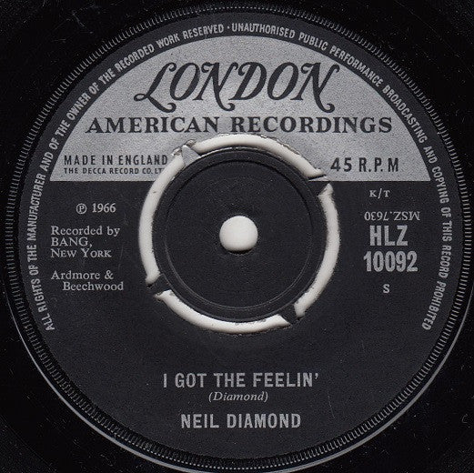 Neil Diamond : I Got The Feelin' (Oh No No) / The Boat I Row (7