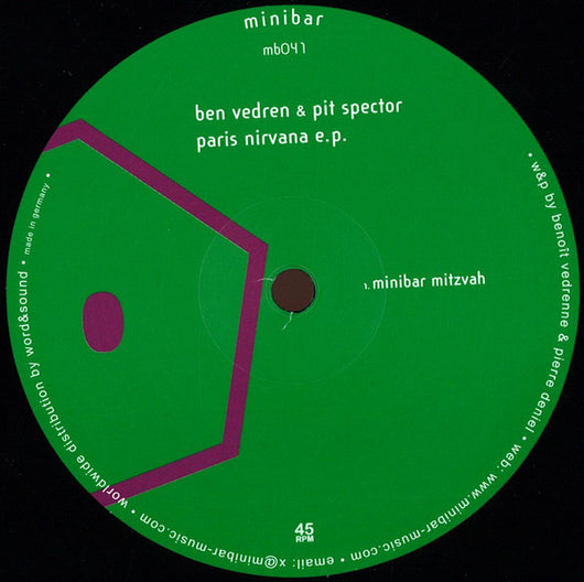 Ben Vedren & Pit Spector : Paris Nirvana EP (12